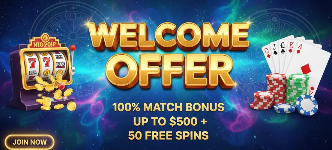 Galactic Wins casino welcome offer